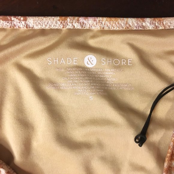 SHADE & SHORE Lurex Snake Print High Leg Extra Cheeky Bikini Bottom 𓆗 … - Picture 8 of 11